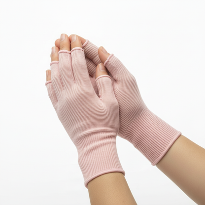 Gants compression roses